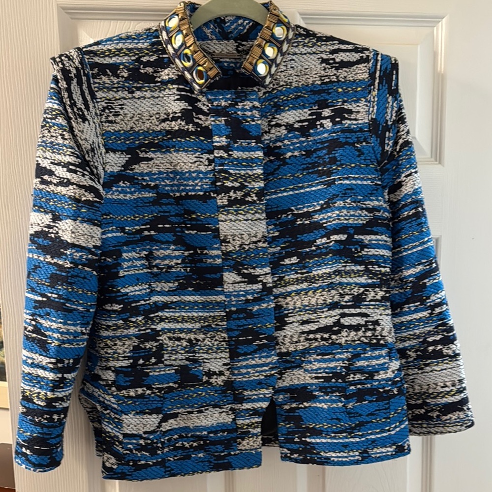 Matthew Williamson Blue Patterned Women's blazer